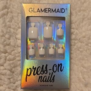 Glamermaid 24 Peices White DIY Press-On Nail Kit